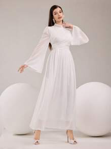 Modelyn Women's Simple Fashion Casual Dress For Daily Wear - White - View 5