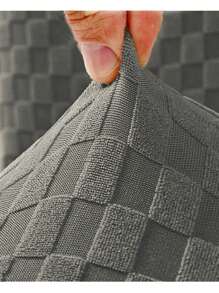 1pc Elegant Wave Pattern Jacquard Chair Cover, High-End Home Decor Suitable For Various Occasions - Grey - View 2