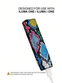 SHEIN 1 pièce Étui antichute de 12 * 3,5 cm convenant pour IQOS ILUMA ONE. Étui de protection pour IQOS Iluma I One, accessoire de mode avec imprimé animal en PU, entièrement protégé, amortissant les chocs, antidérapant