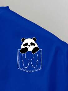 Manfinity Joysei 皇家蓝色尺码 男士修身短袖 T 恤 男士 T 恤 男士 T 恤 - 寶藍色 - 查看 2