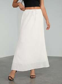 SHEIN Tall Women's Skirts, Floor-Length Maxi Skirts, Waist Ties, Vacation Skirts, Low-Waist Skirts
