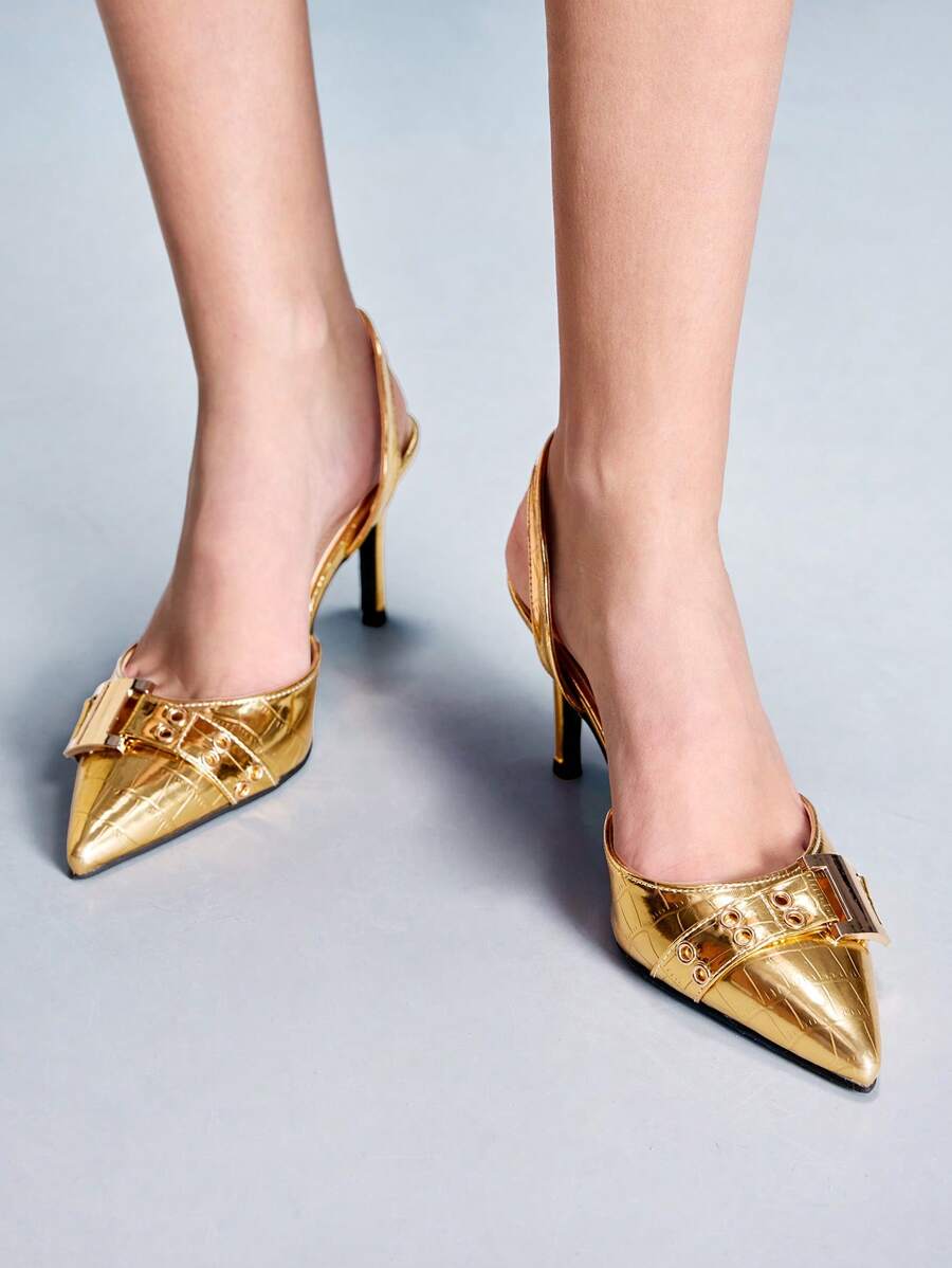 Cuccoo CUCCOO GRLICON Women's Y2K Punk Style High Heel Pumps, Suitable For Motorcycle, Cool Girl, Halloween, Christmas, Party Outfits