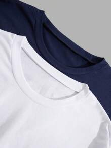 EURMUSE Men Cottonline 2pcs Letter Printed Regular T-Shirts - Multicolor - View 3