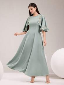 Modelyn Vestido informal y sencillo de estilo árabe de uso diario para mujer