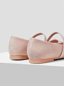 MOTF PREMIUM 女士玛丽珍款平底鞋，舒适简约，通勤百搭 - 淺粉色 - 查看 8