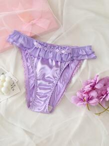 PetitDoll 1pc Women's Purple Lovely Ruched Briefs - Mauve Purple - View 6