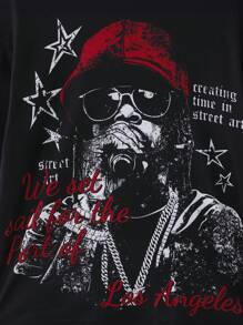 SHEIN Teen Boy Graphic Slogan Print Short Sleeve T-Shirt