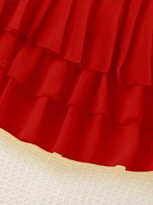 SHEIN Elladie kids Vestido casual diário simples de moda casual com alças finas na cor sólida para meninas jovens