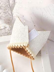 SHEIN 1pc 8cm*9cm Bear Pattern Birthday Hat For Little Wild One First Birthday Hat, Happy Camper Birthday Crown 1st Birthday - Multicolor - View 2