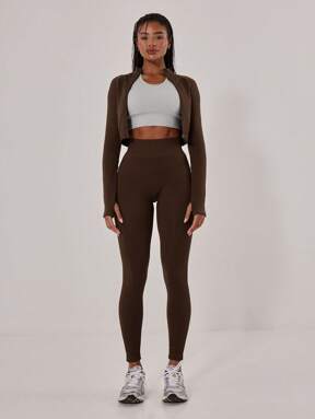 Musera Sport Ribbed High Waist Seamless Active-Wear Leggings Workout Daily Running Daily Gym Fitness Fall Winter