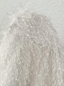 SHEIN 锁孔形后背毛绒吊带连衣裙，适合孕妇、派对、婚礼、晚会孕妇装