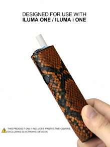 SHEIN 1 pièce Étui antichute de 12 * 3,5 cm convenant pour IQOS ILUMA ONE. Étui de protection pour IQOS Iluma I One, accessoire de mode avec imprimé animal en PU, entièrement protégé, amortissant les chocs, antidérapant