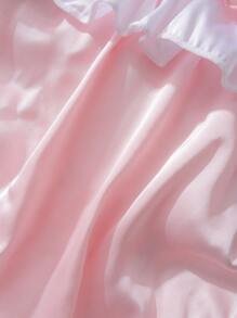 PetitDoll سراويل داخلية للنساء شقراء رقيقة محزمة بطبقات من الدانتيل الأنيقة والوردية - وردي - مشاهدة 5