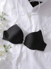 Women's Comfort, Simple, Push-Up Bra - Black - View 4