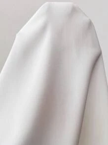 RosyDaze Women's Elegant Casual Solid Color Lace Patchwork Pleated Collar Lantern Sleeve Blouse - White - View 7