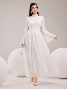 Modelyn Women's Simple Fashion Casual Dress For Daily Wear - White - View 3