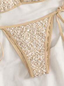 Swim SXY Springbreak Minimalist Style Casual Swimwear Set, Suitable For Daily Wear For Summer Beach Vacation - Apricot - View 5