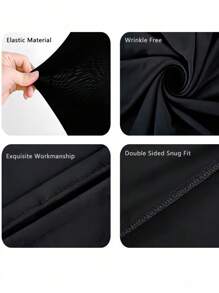 SHEIN 1 件黑色 50 * 120Cm/65 * 150Cm/80 * 180Cm/100 * 200Cm/120 * 220Cm 拱门背景面料拱门罩，双面莱卡弹力面料拱门背景，适用于婚礼和生日派对拱门装饰（不含拱门，仅含面料背景） - 黑色 - 查看 9