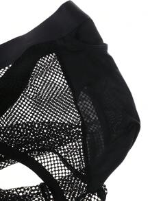 DrisQ Quần lót nam màu trơn rỗng gợi cảm - màu đen - Xem 4