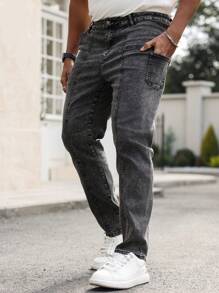 Manfinity Homme Men's Casual Skinny Fit Jeans - Grey - View 7