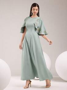 Modelyn Vestido informal y sencillo de estilo árabe de uso diario para mujer