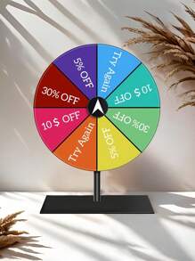 [Reusable Board] 1pc Equally Distributed 8-Wedge Color PP Erasable Lottery Board, Spinning Wheel For Christmas Party, Friends Gathering Party Tabletop Small Games, Raffle Spin Wheel, Bar Entertainment Activities Props, Carnival Games Tabletop Spinning Roulette, Editable Interactive Casino Prize Spinning Wheel