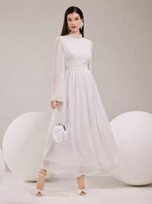 Modelyn Women's Simple Fashion Casual Dress For Daily Wear - White - View 7