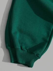 RueChic Men Cottonline Palm Tree Printed Regular Sweatpants - Army Green - View 4