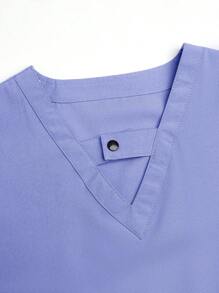 TaskEZ Dental Doctor Surgical Scrub Set For Women, Short Sleeve, 4-Way Stretch For Women Scrub Sets Women Scrub Sets Four PocketsScrub Sets For Women Running Nurse & Uniform Scrubs Handwashing Pocketed Breathable Brushed Clothing Set Scrub Stretchable Athletic Workwear With Pockets Scrub Top And Pants Set Women's Scrub Set: Notch V-Neck Tuck In Top & Straight Leg Pants Essential Jogger Scrub Set Nursing Uniform Stretch Top & Drawstring Cargo Pants - Mauve Purple - View 14