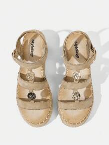 Styleloop Women's Casual Rope Sandals, Simple And Fashionable For Daily Wear - Khaki - View 6