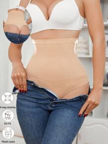 Bragas de mujer de cintura alta sin costuras con efecto moldeador