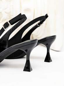 CUCCOO CHICEST Women's Pointed Toe Stiletto High Heels, Elegant & Sexy Slip-On Pumps For Commuting, Dating, Work, Party, Wedding, Retro Style, Spring Casual Wear - Black - View 3