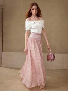 MOTF PREMIUM FAUX PEARL AND BOW DETAIL KNIT TOP