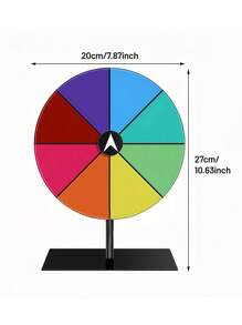[Reusable Board] 1pc Equally Distributed 8-Wedge Color PP Erasable Lottery Board, Spinning Wheel For Christmas Party, Friends Gathering Party Tabletop Small Games, Raffle Spin Wheel, Bar Entertainment Activities Props, Carnival Games Tabletop Spinning Roulette, Editable Interactive Casino Prize Spinning Wheel