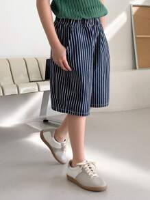 DAZY Tween Boy Fall Denim Shorts For Boys, Back To School Clothes - Medium Wash - View 1