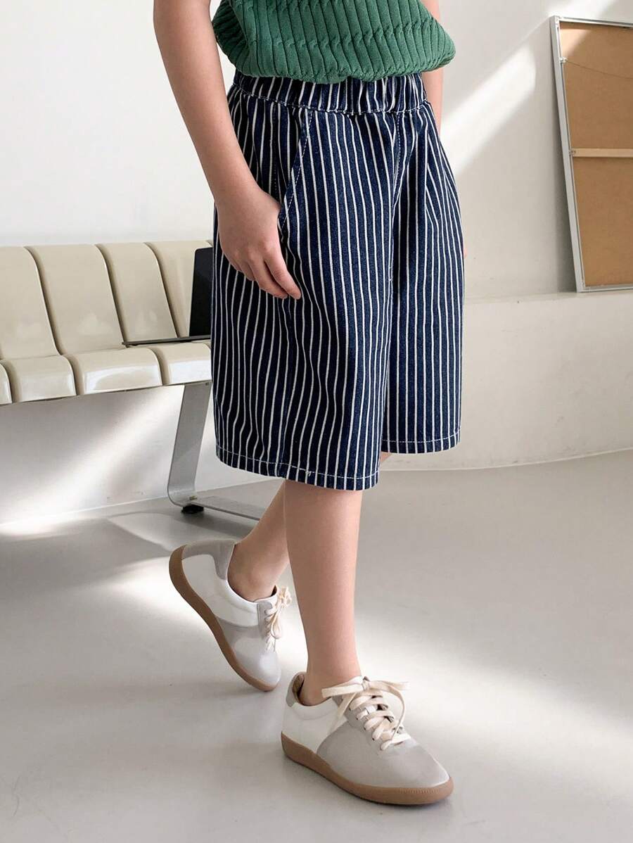 DAZY Tween Boy Fall Denim Shorts For Boys, Back To School Clothes - Medium Wash - View 1