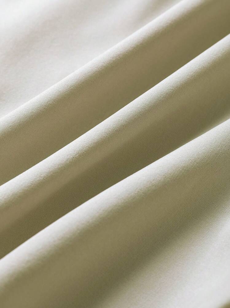 Manfinity Dauomo Pantalones cortos casuales y relajados con bolsillo de carga de unicolor para hombres - Caqui - Añade 6