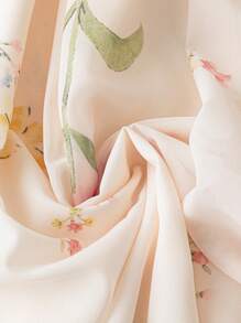 SHEIN LUNE Plus Size Women Summer Spring Elegant Floral Print Fashion Resort Casual Strapless Dress, Tea Party Outfit, Easter Dress - Multicolor - View 5