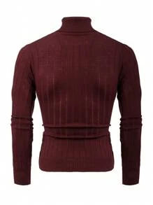 RueChic Men's High Neck Slim Fit Sweater