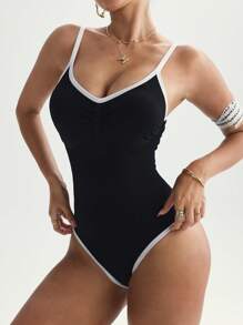 SHEIN Sport Studio Minimalist Fashionable Casual Daily Wear Sleeveless Jumpsuit