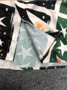 Manfinity Dauomo Men's Casual Star & Moon Print Short Sleeve Shirt, Summer - Multicolor - View 6