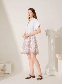 CUCCOO CHICEST Women's Laser Cutout Flower, Rhinestone Embellished Thick Block Heel Open Toe Strap Sandals, Brown - Brown - View 12