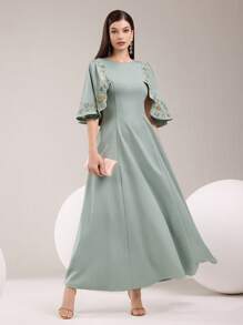Modelyn Vestido informal y sencillo de estilo árabe de uso diario para mujer