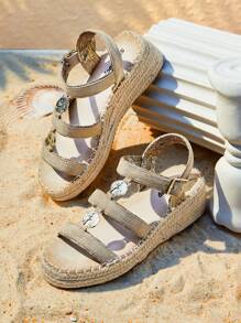 Styleloop Women's Casual Rope Sandals, Simple And Fashionable For Daily Wear - Khaki - View 5