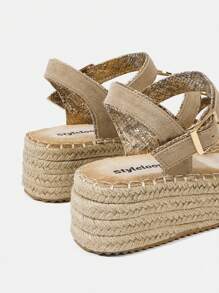 Styleloop Women's Casual Rope Sandals, Simple And Fashionable For Daily Wear - Khaki - View 7