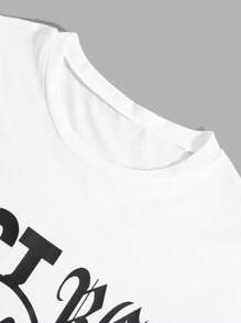 RueChic Men Cottonline Letter Printed Regular T-Shirt Set - Black and White - View 4