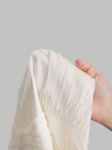 Ontre Blusa clásica de color caqui claro para las cuatro estaciones, blusa elegante con bordado de olas de color marfil para el Día de San Valentín