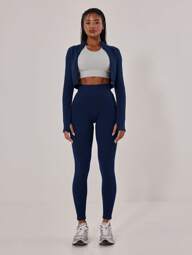 Musera Sport Ribbed High Waist Activewear Contour Leggings Workout Summer Gym Fitness Fall Winter