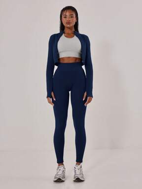 Musera Sport Ribbed High Waist Activewear Contour Leggings Workout Summer Gym Fitness Fall Winter