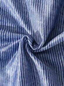 Tween Girl Denim Effect Print Patchwork V-Neck Loose T-Shirt - Multicolor - View 4